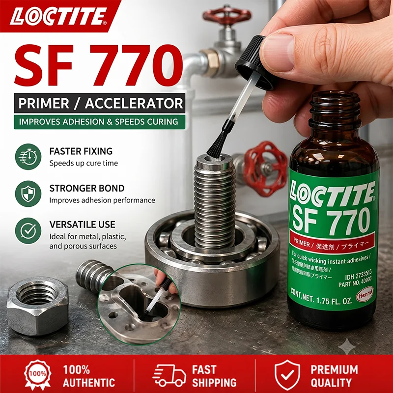 Loctite SF 770 Original Clear Adhesion Promoter 1.75 Oz Bottle Instant Adhesive Bonding Primer for Various Applications