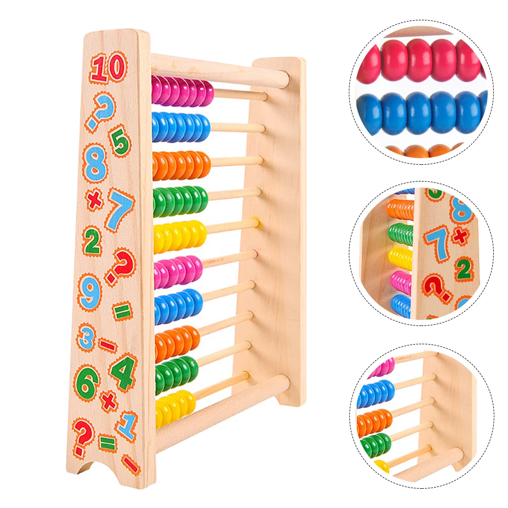 

Abacus Colorful Computing Rack Toy Puzzle Math Learning Kids Wooden Educational Calculate Counting Teaching Aid Child
