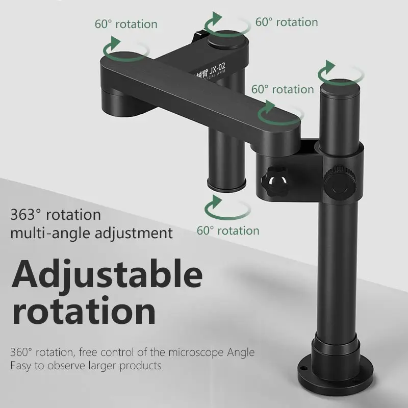 Imagem -02 - Maant Jx02 Braço Robótico Suporte Giratório de 360 ° do Microscópio Kit no Mercado Estéreo Ferramentas de Suporte Universais 99