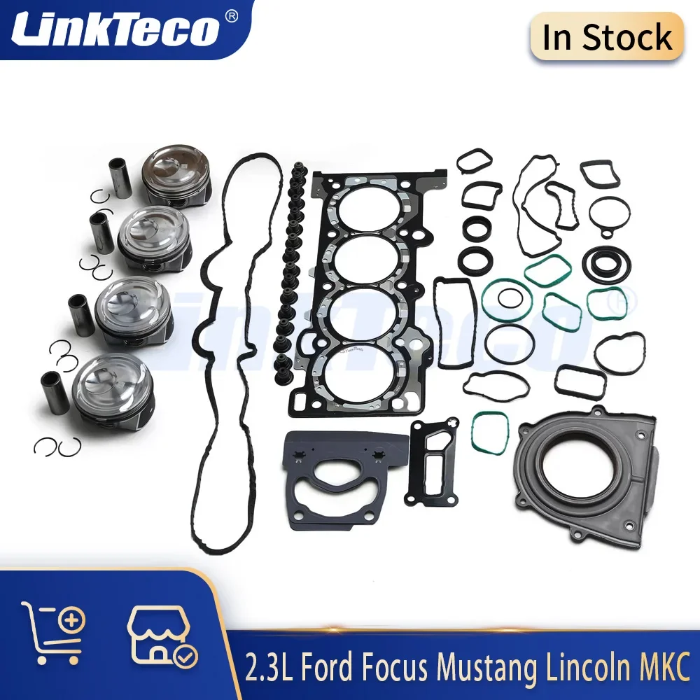 Engine Parts Rebuilding Full Gasket Piston Kit Fit 2.3 L L4 Gas For Ford EXPLORER MUSTANG Lincoln MKC EJ7Z6108A 2.3T  EJ7Z6079A
