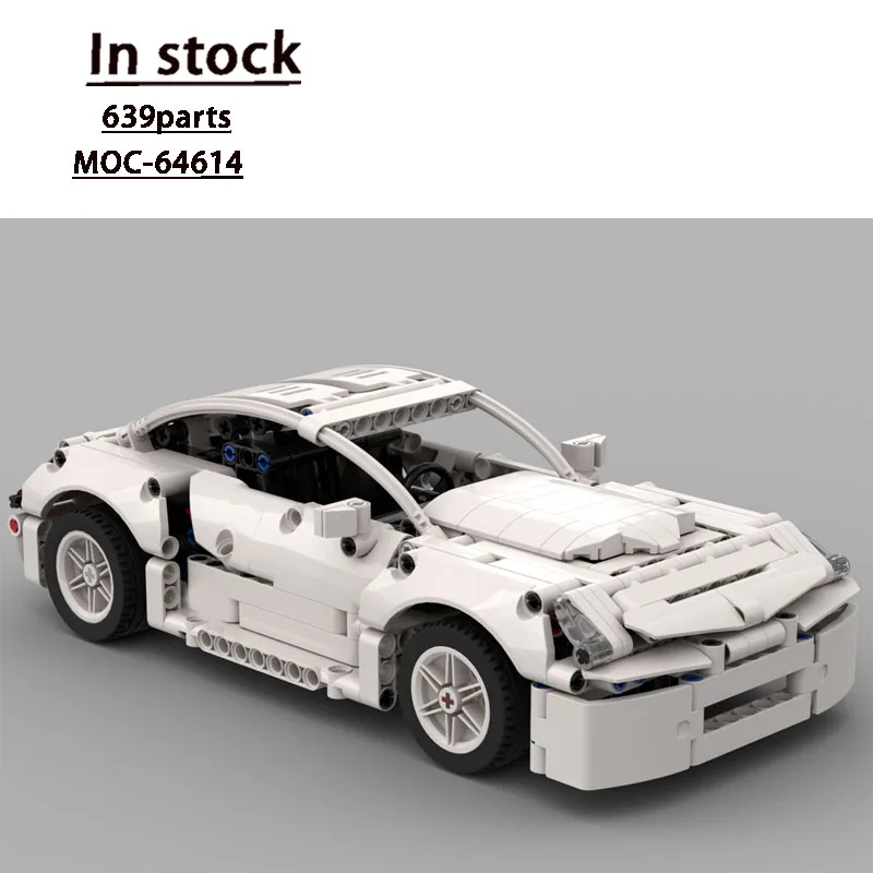 

MOC-64614 Classic New Iconic Supercar Building Block Model, 639 Parts, Birthday Building Toy Gift for Boys and Children