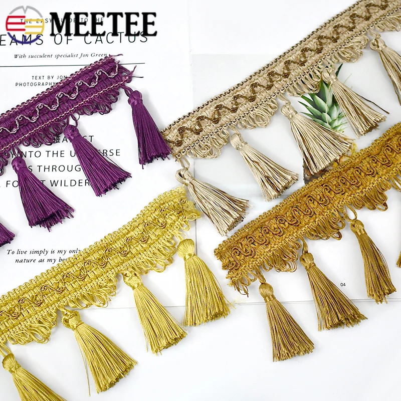 

1/2/5M 10cm Fringe Tassels Curtain Home Textile Decorative Trimmings Stitching Sofa Backrest Tassel Fringes Sewing Accessories