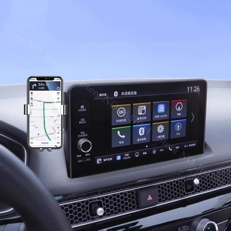 For Honda Integra Civic 2022-2025 Car Navigation Screen Mobile Phone Holder Gravity Style Phone Stand Auto Mount Support Styling