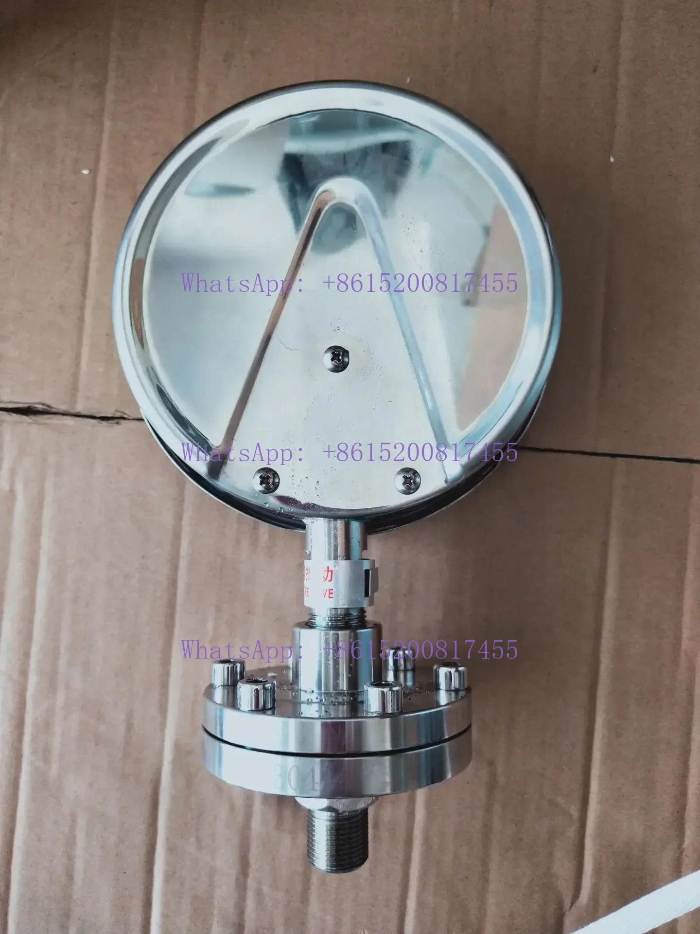 YNTP-150BF stainless steel diaphragm pressure gauge 1.6Mpa threaded flange acid and alkali resistant viscous liquid