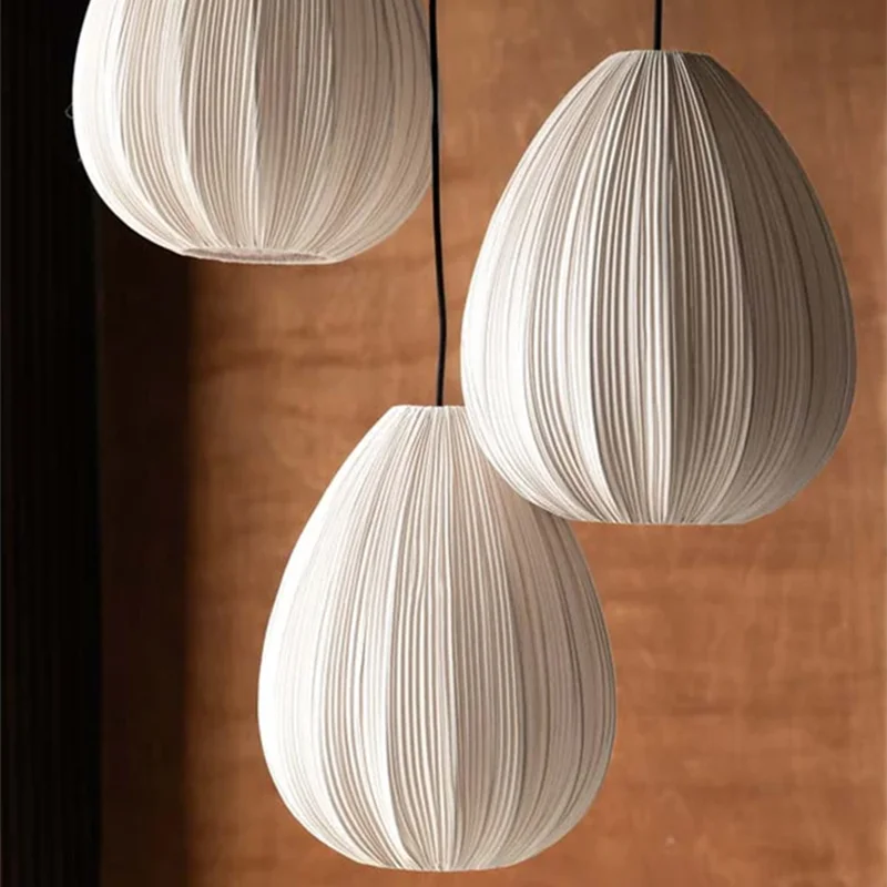 النمط الياباني النسيج قلادة ضوء الأبيض نيلسون فقاعة مصباح تصميم الحد الأدنى ضوء غرفة المعيشة غرفة الطعام المطبخ جزيرة الخفيفة #1