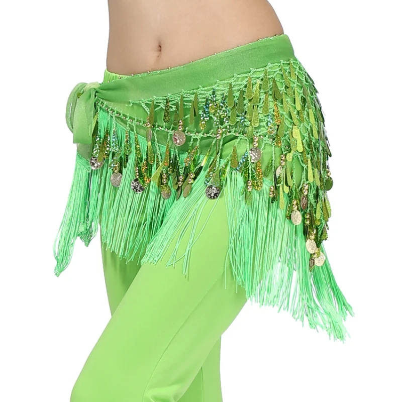 Belly Dance Costumes Sequins Tassel Metal Coin Child Waist Chain Hip Scarf Belly Dance Hip Scarf for Women Belly Dancing Belt​