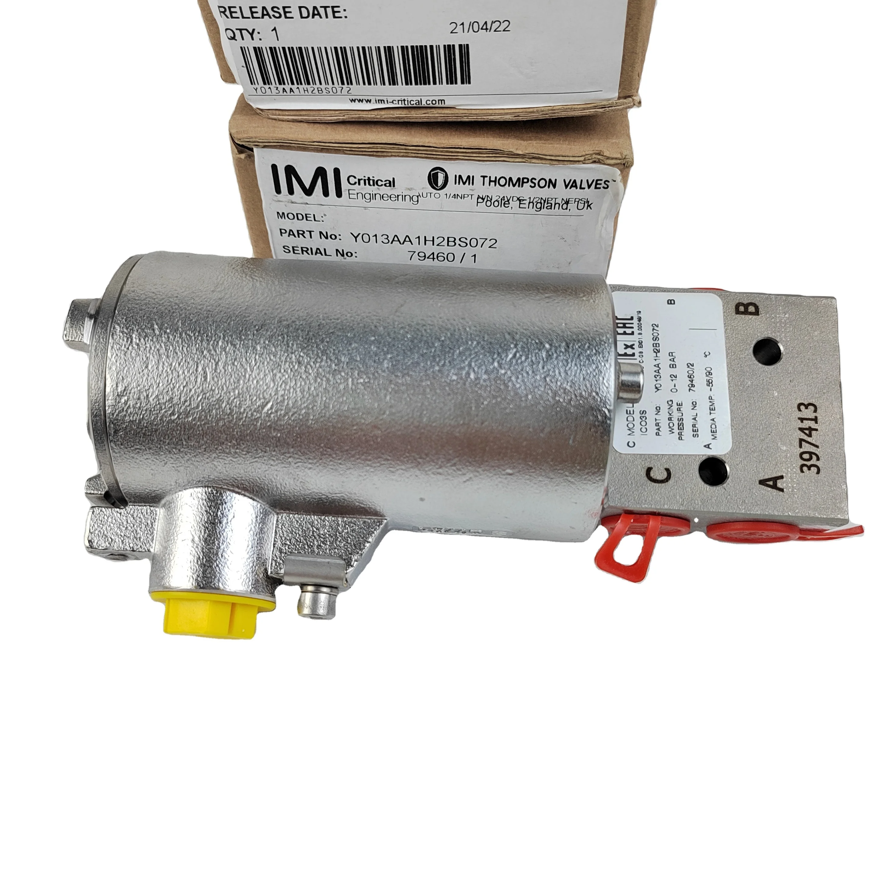 

Direct solenoid operated ICO3S Y013AA1H2BS for herions maxseal norgren valves