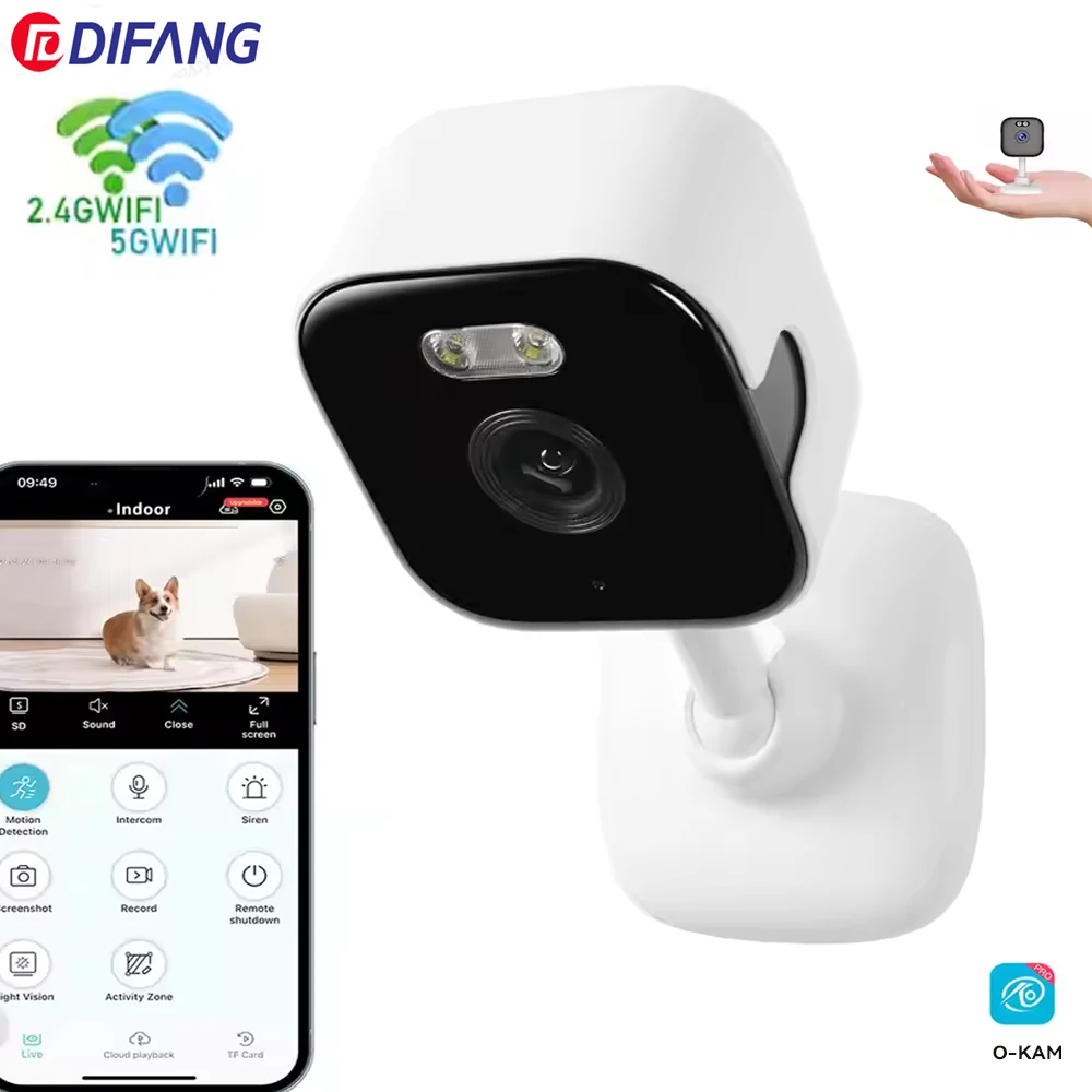 

5MP 5G WiFi IP Camera Indoor Cube Mini Baby Monitor Smart Home CCTV Motion Detection Video Surveillance WiFi Security Camera
