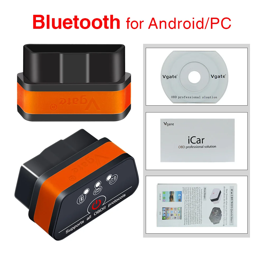 iCar2 ELM327 obd2 Bluetooth scanner elm 327 V2.1 obd 2 wifi icar 2 auto diagnostic scanner for android/PC/IOS code reader