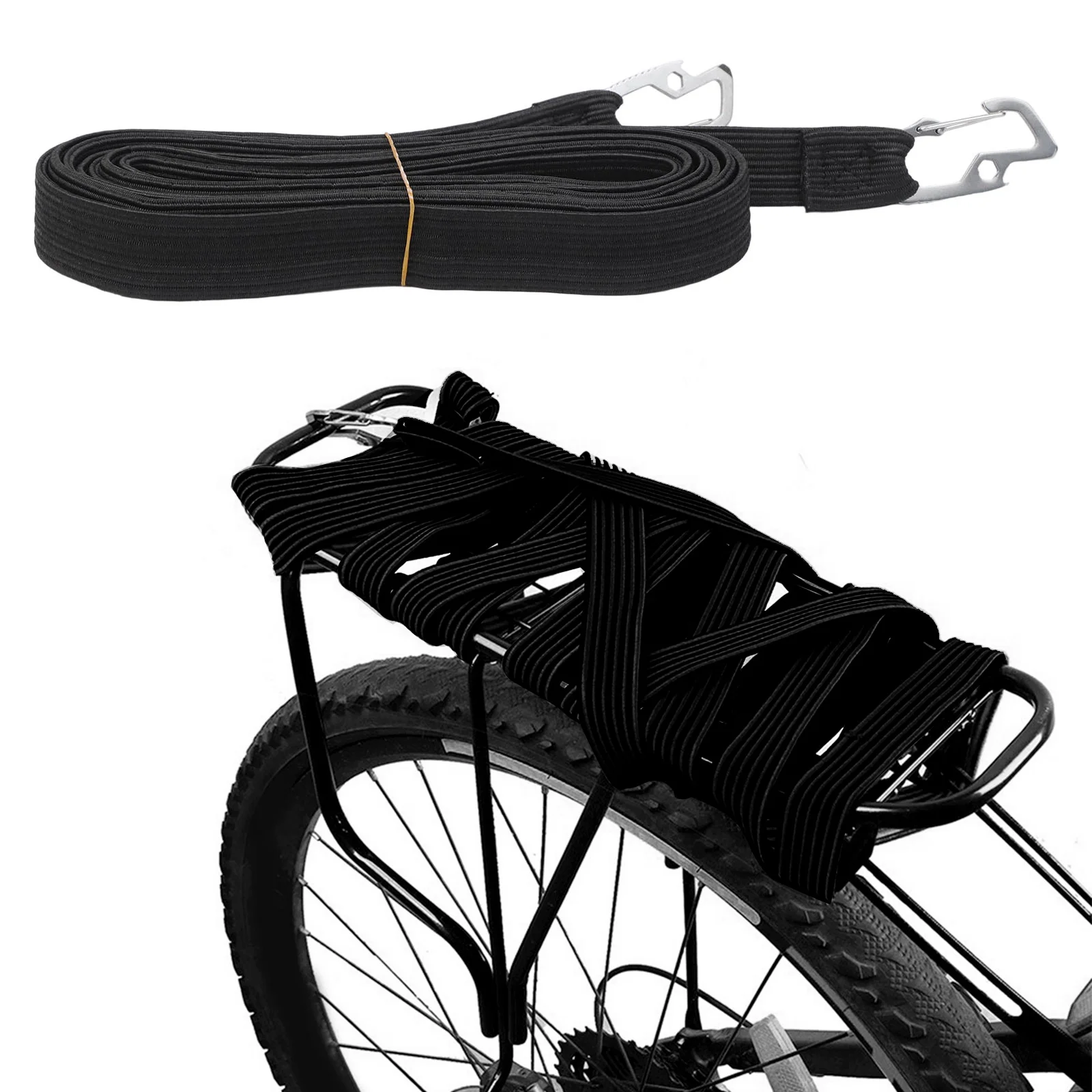

Совершенно новая велосипедная эластичная резиновая веревка, багажный шнур с крючками для велосипедного багажника на крышу, фиксированная лента, 4-метровые аксессуары для велосипеда