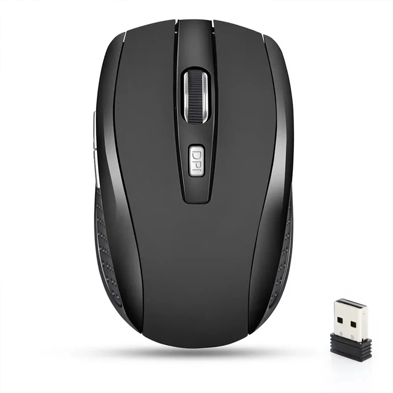 Mouse wireless Mouse silenzioso Mouse da ufficio ottico mobile portatile 2.4G Livelli DPI regolabili per notebook PC portatile MacBook