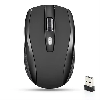 휴대용 무선 무소음 마우스, 모바일 광학 사무실 마우스, DPI 레벨 조정 가능, 노트북 PC 노트북 맥북용, 2.4G