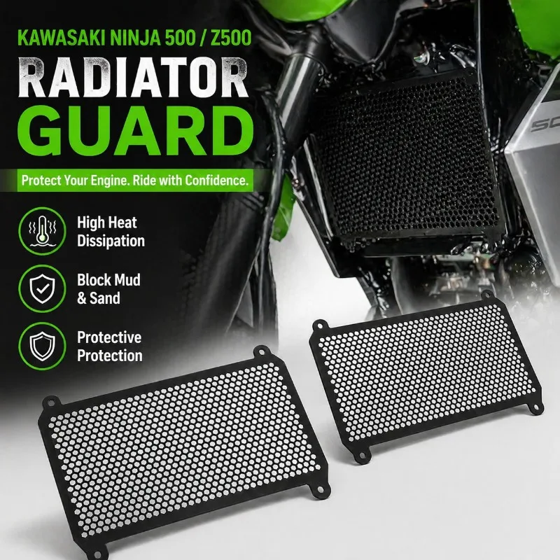 

Kawasaki Ninja 500 Z500 Radiator Guard Mesh Protector Water Cooling Shield Accessories