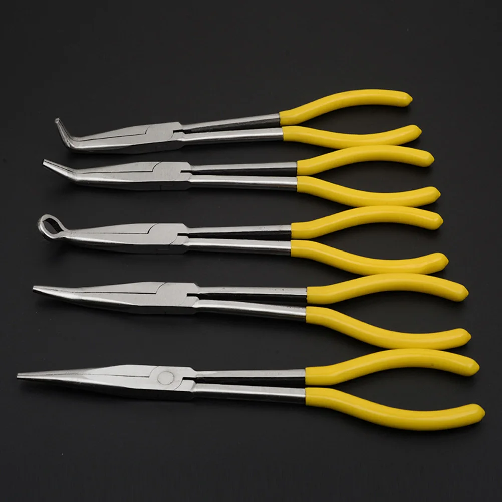 

Extended Round Nose Plier Long Reach Arc Handle For Tight Spaces Crimping Clamp Manual Wiring Tool Repairing Pincer Hand Tool