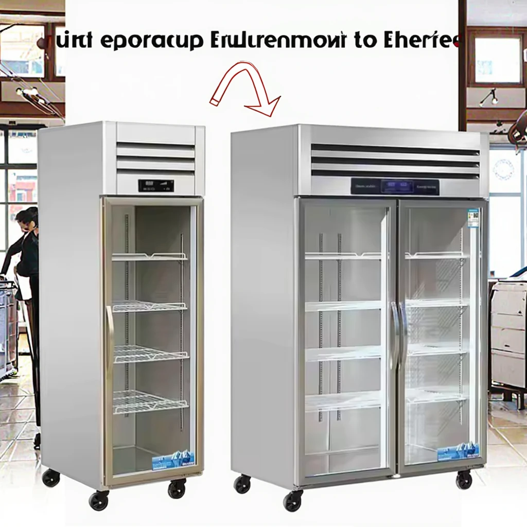 بيع المصنع ثلاجات المطبخ ذات الباب المزدوج المستقيم ذات سعة كبيرة للفندق والمطعم بنمط درجة الحرارة المزدوجة
