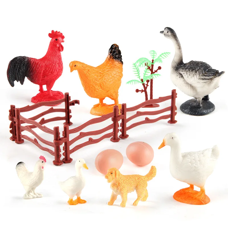 محاكاة حيوانات المزرعة ، الدجاج ، البط ، الأوز ، القطط ، الكلاب ، الدواجن ، مجموعة الدواجن ، مكتب المزرعة ، الحلي الزخرفية ، اللعب ، الهدايا #4