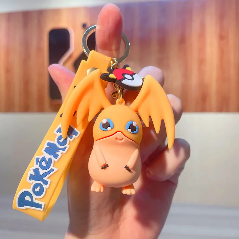 Anime Digimon Adventure Series Agumon and Its Little Partner Piyomon Jewelry Guajian Hanging Drop KeyChain Gifts for Kids