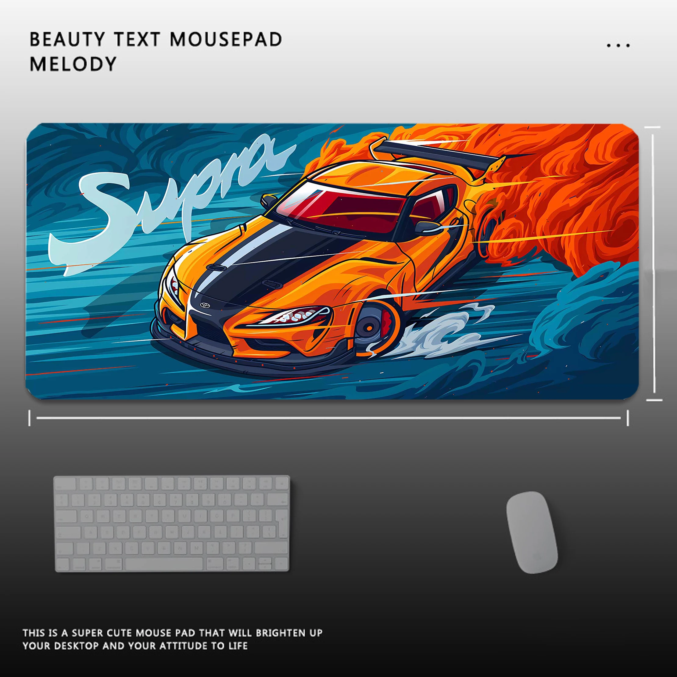 Motorcycle Race Print Mouse Pad Spill-Proof Surface Long-Lasting, Machine Washable, Ideal For Daily Use At Home Office School