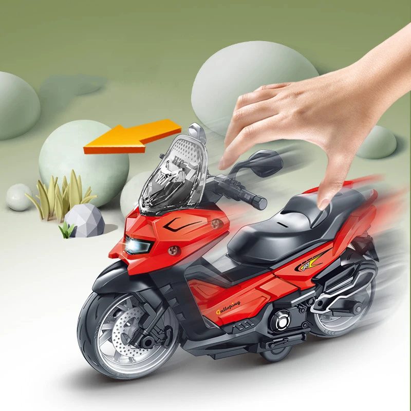 Hot Selling With Music And Lights Motorcycle Racing Simulation Motorcycle Model Children's Toys Inertia Car Boys Birthday Gift