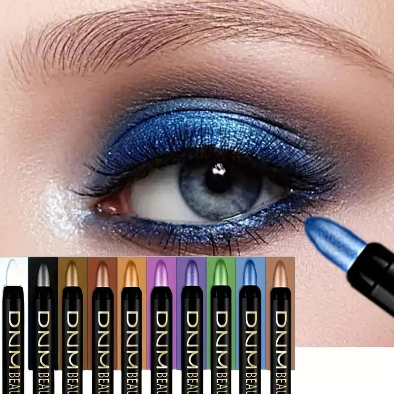 Bâtons de fard à paupières nacrés, 10 pièces, crayon à haute pigmentation, paillettes, imperméable, maquillage pour les yeux longue durée, Non taché
