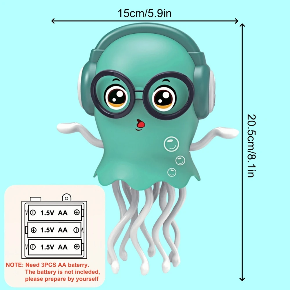 Auto Avoided Obstacle Dancing Octopus Educated Jellyfish Toy Cartoon Interactive Electronic Pet with Music Light Home Decor Gift