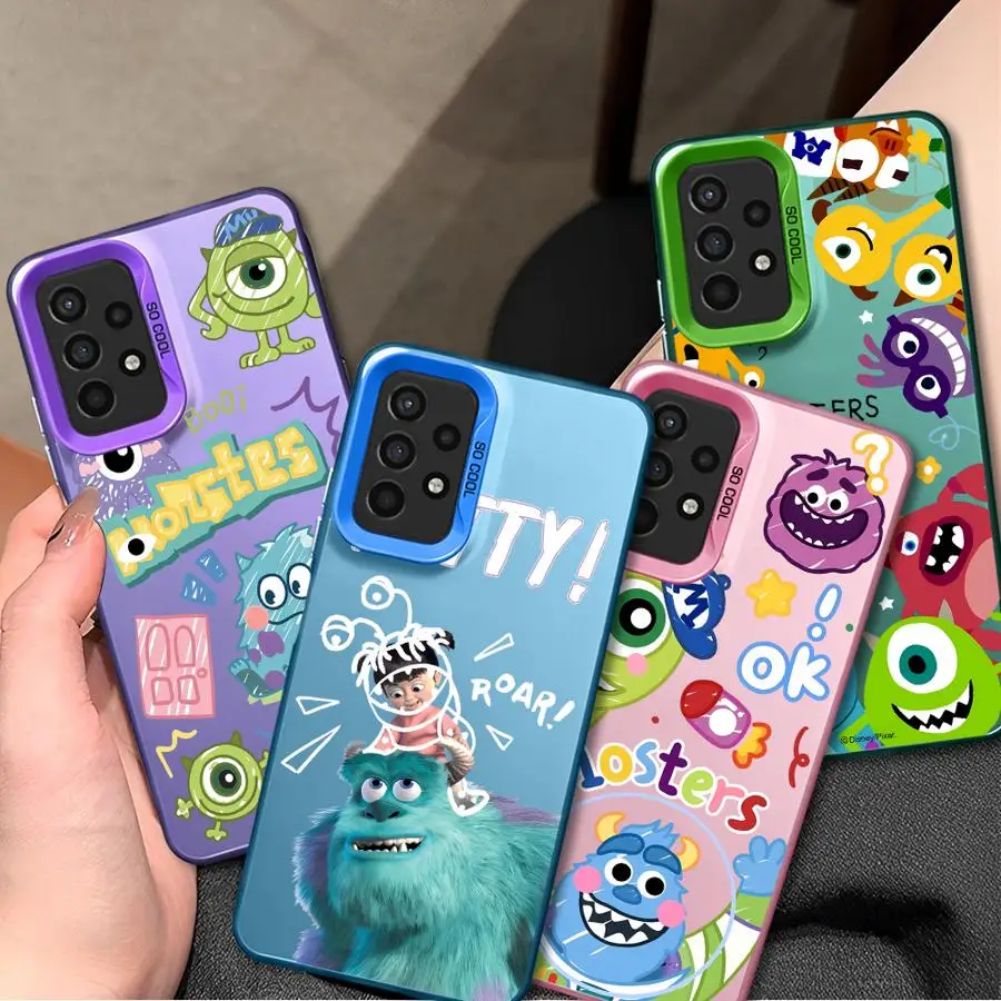 Disney Caroon Monsters Inc Phone Case for Samsung A55 A33 A25 A54 A22 A53 5G A72 A21s A32 A35 A51 A52s Shockproof Shell Cover