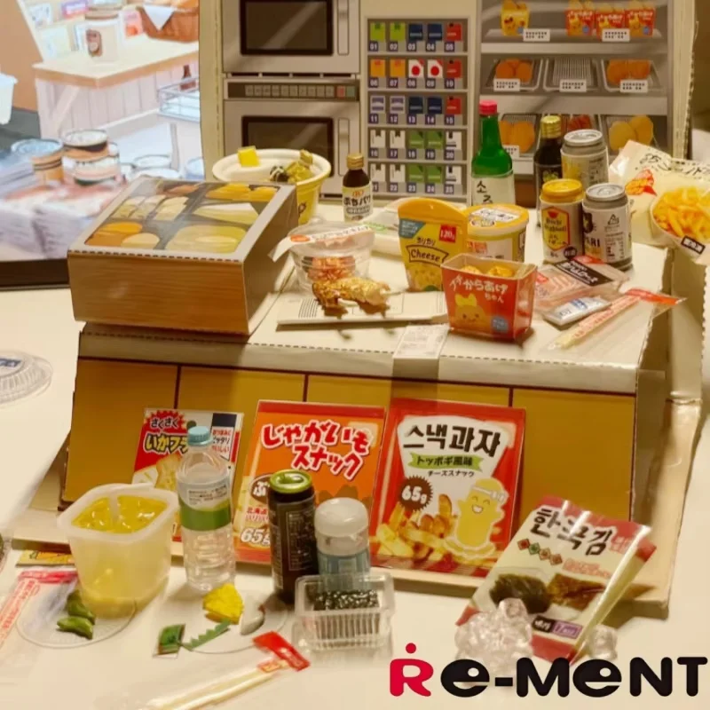 

Re-ment Original Convenience Store Nightcap Miniature Scene Set Collectible Figurines And Food Toys Trendy Model for Display
