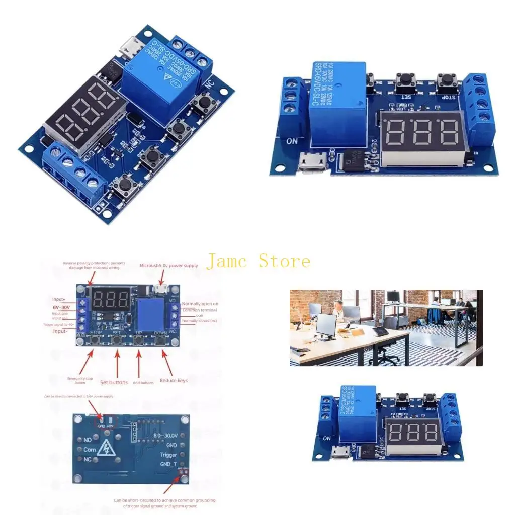 

LX0B 1-канальный модуль 5 В, модуль задержки времени, низкое энергопотребление, аксессуары для временного цикла переключения