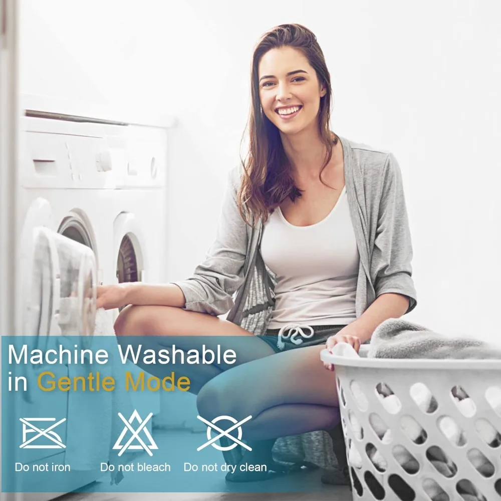 وسادة مرتبة تبريد مبطنة مع وسادة علوية، واقي ناعم وجيد التهوية لحجم الملكة