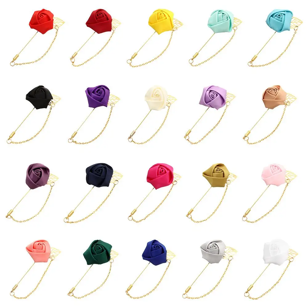 

Lapel Pin Brooch Flower Fashion Brooch Pin Rose Flower Brooch Groom Boutonniere Best Man Corsage Men Wedding Boutonniere