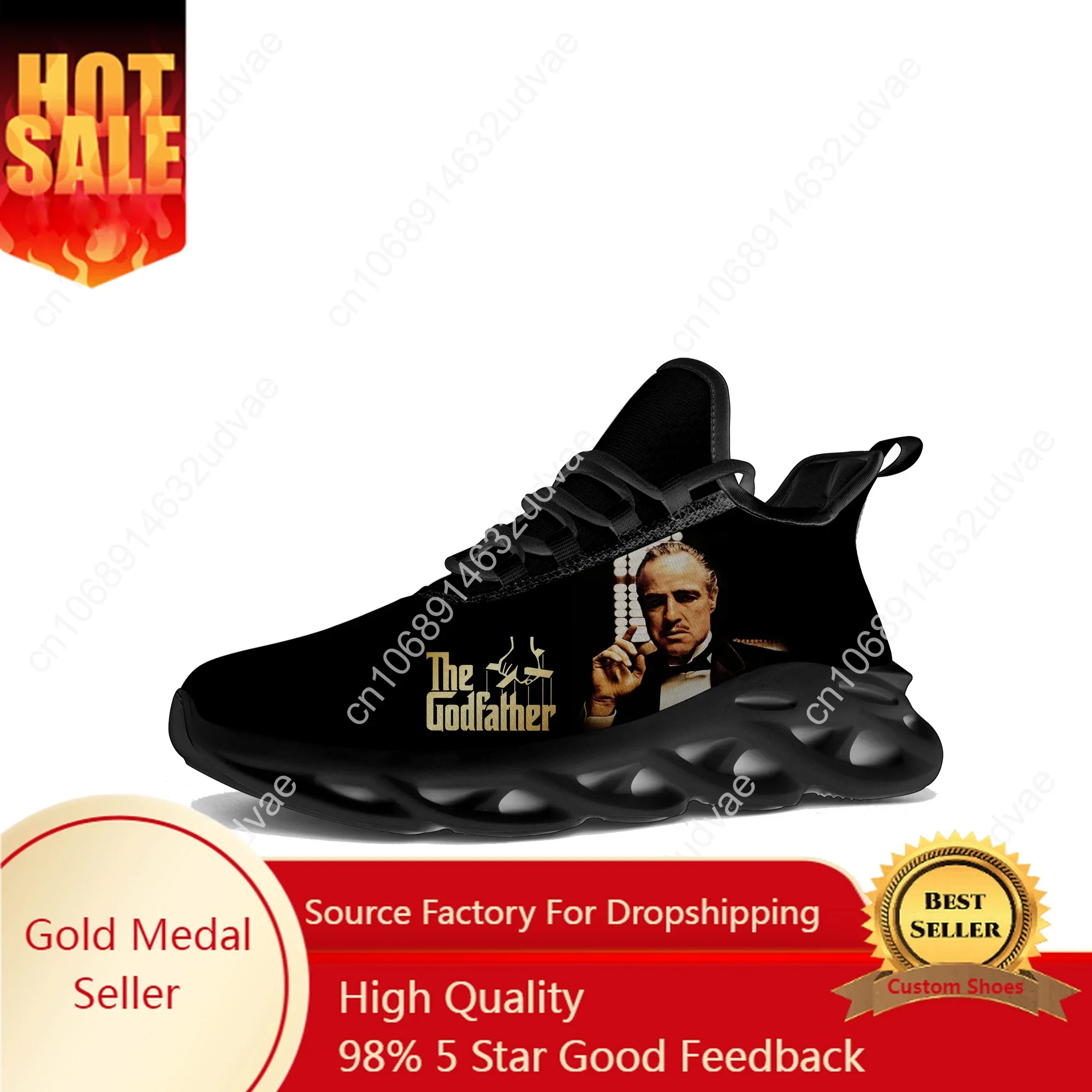 The Godfather Hot Movie Flats Sneakers Mens Womens Sports Running Shoes High Quality Sneaker Lace Up Mesh Custom Made Shoe