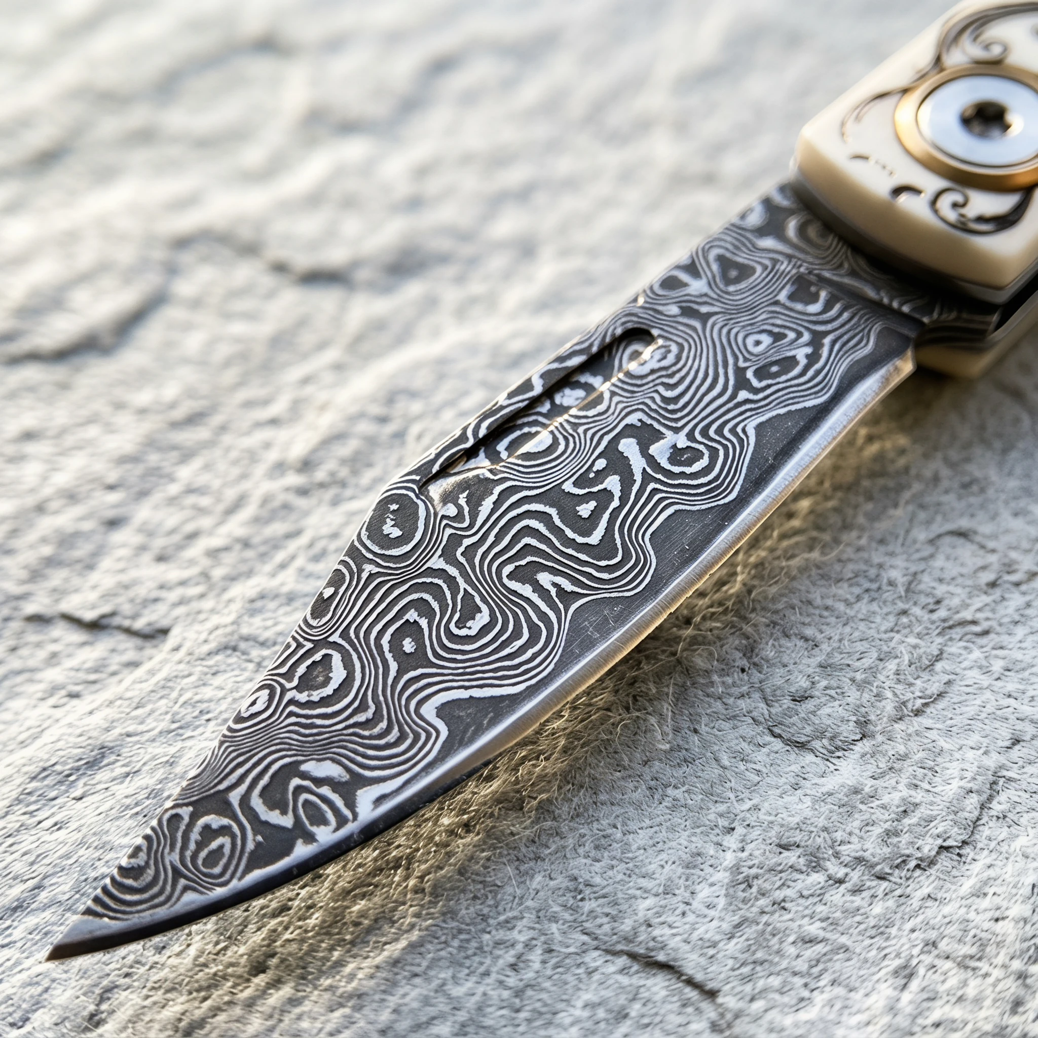 Vintage Kompaktes Damaszener K – Vintage Collectible Pocket Knives Bewertung und Preis