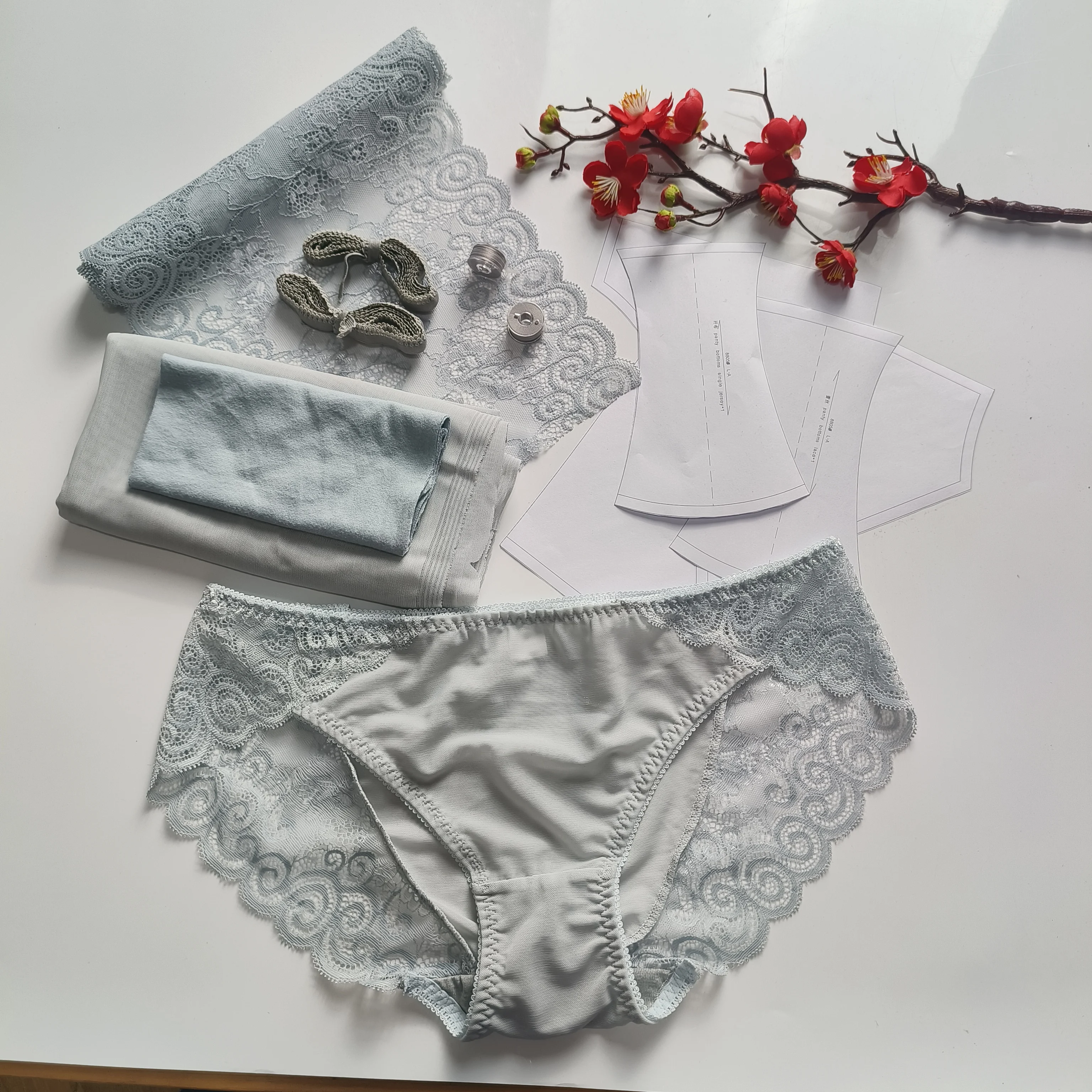 2023 New Scheme  Handmade Underwear Accessories Elastic Lace  And Sweat Fabric BowNew Color Scheme  Handmade Underwe