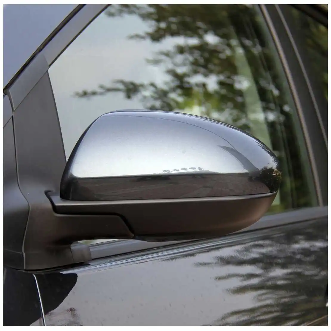 

1 Pair Gray Front Side Door Wing Mirror Covers Caps ABS Plastic Fit for Mazda 2 MK2 Hatchback 2007 2008 2009 2010 2011 2012-2014
