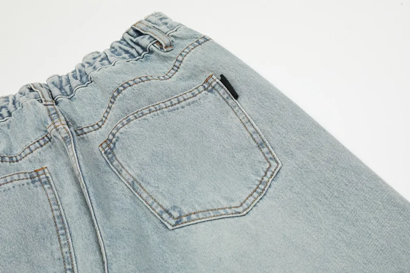 2026 Neue Mode Patchwork Retro Washed Baggy Herren Schlagjeans Hip Hop Gerade Damen Vintage Denim Hosen Pantalon Homme – Detail 18