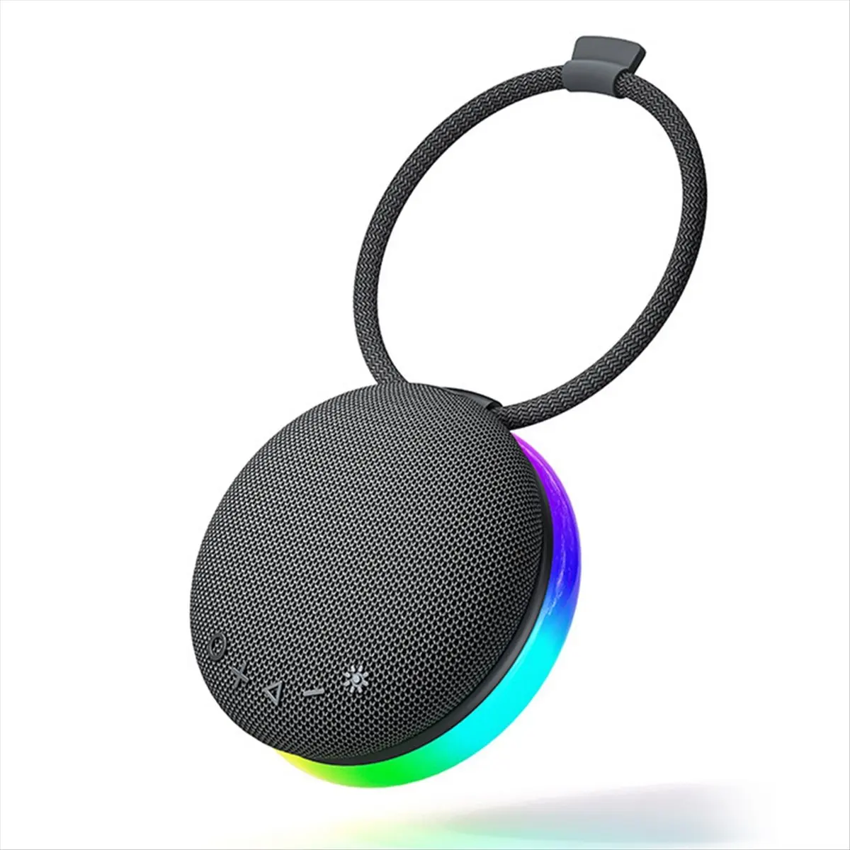 A69Z LED Light RGB Bluetooth Speaker with Fabric Mesh Outdoor Waterproof IPX5 Stereo Music Box