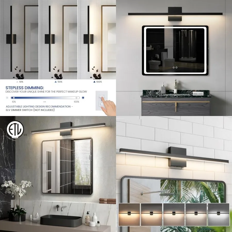 

LED Vanity Light for Bathroom, 5CCT Dimmable Bathroom Light Fixture Over Mirror, Modern Vanity Lightg Bar, Bath Wall Light for