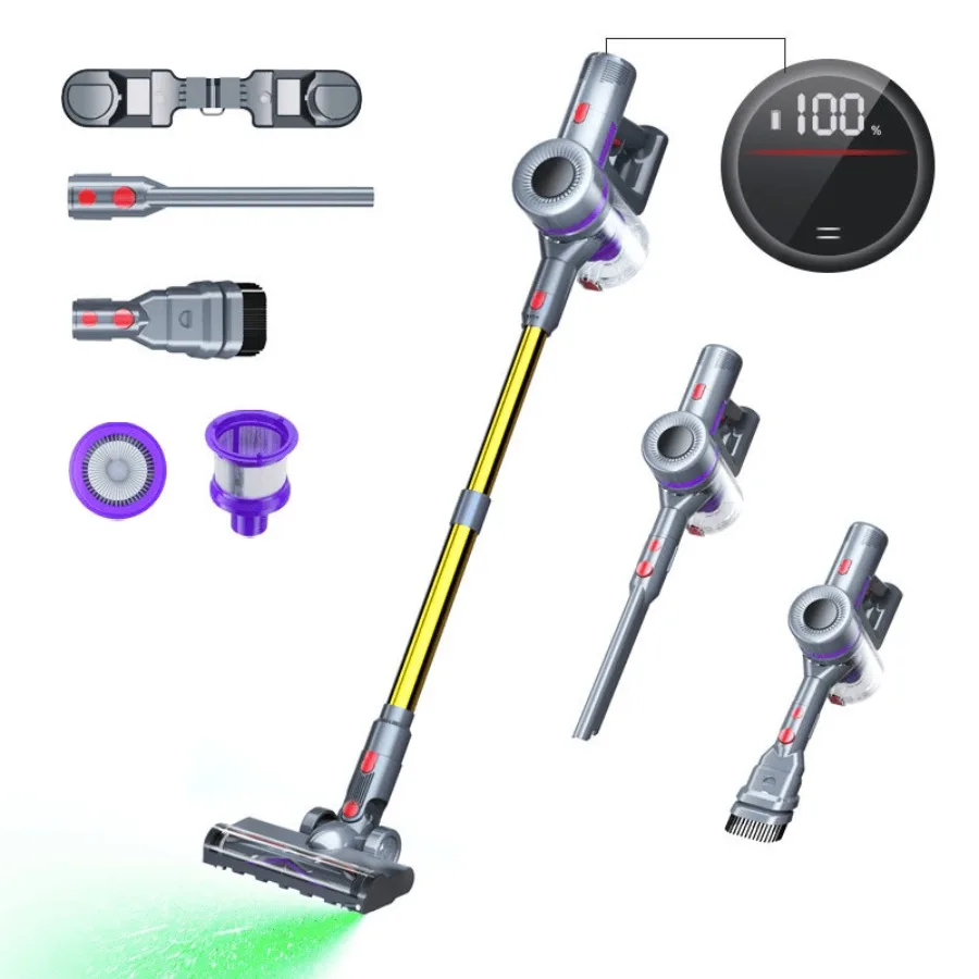 PSVC2001-7P 2200mAh Wireless Vacuum Cleaner for Car Sofa Carpets Curtains Mattress with 7-Battery System Pet Hair Care Deep Mit