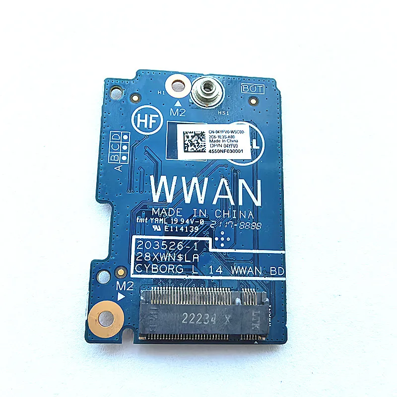 

New SIM WWAN Board For Dell Latitude 3420 E3420 Laptop 4YFV0 04YFV0 203526-1 0GYDYJ