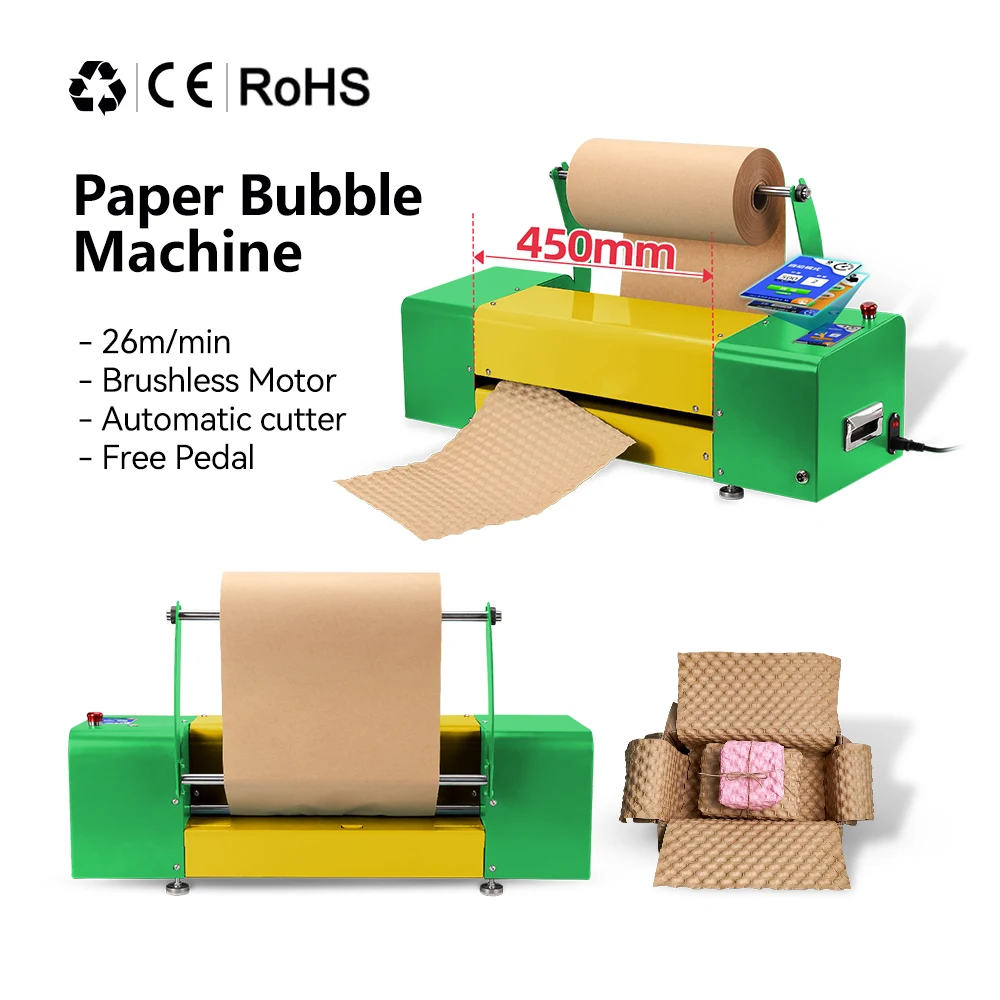 

450 мм автоматическая машина для резки пузырьковой упаковки, упаковочная бумага, 26 м/мин, для экологически чистой защиты