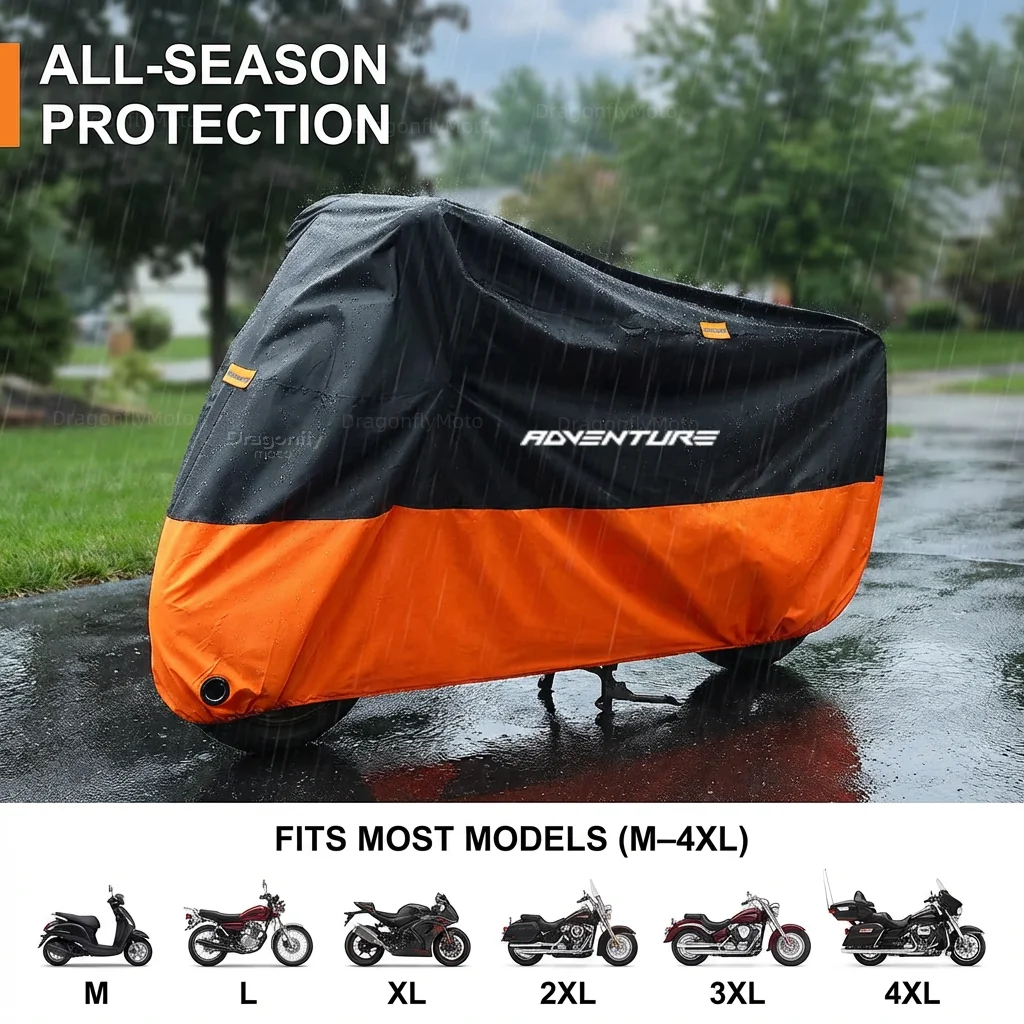 

Чехол для мотоцикла KTM 390 790 1050 1090 1190 890 ADVENTURE ADV 1290 Adventure, плотный, 210D, водонепроницаемый, для улицы, с защитой от УФ-излучения