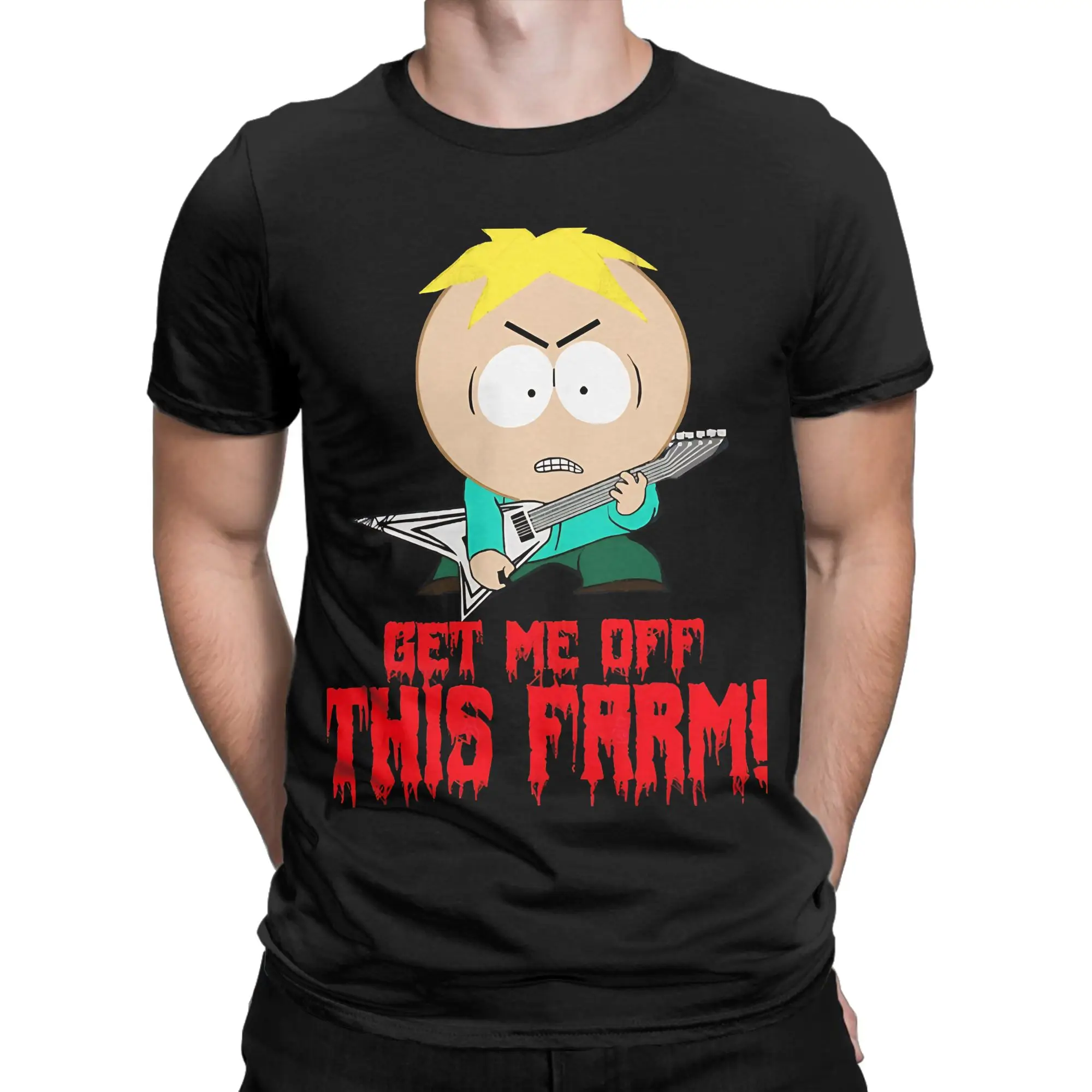 Classic Novelty Graphic 100% Cotton T-Shirt Southpark Tees Tops For Men