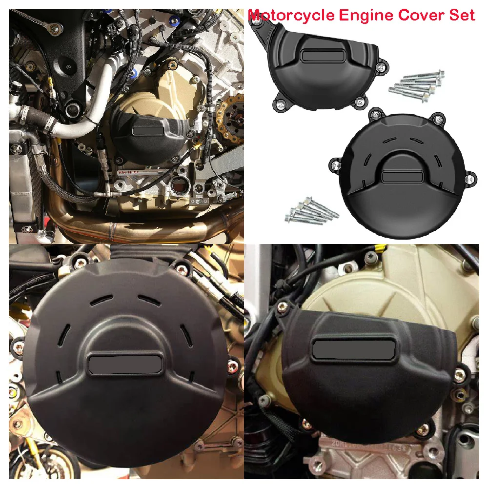 Fits for Ducati Panigale V4  SPECIALE V4S 2020 2021 2022 2023 2024 Motorcycle Engine Case Cover Set Secondary Protection Guards