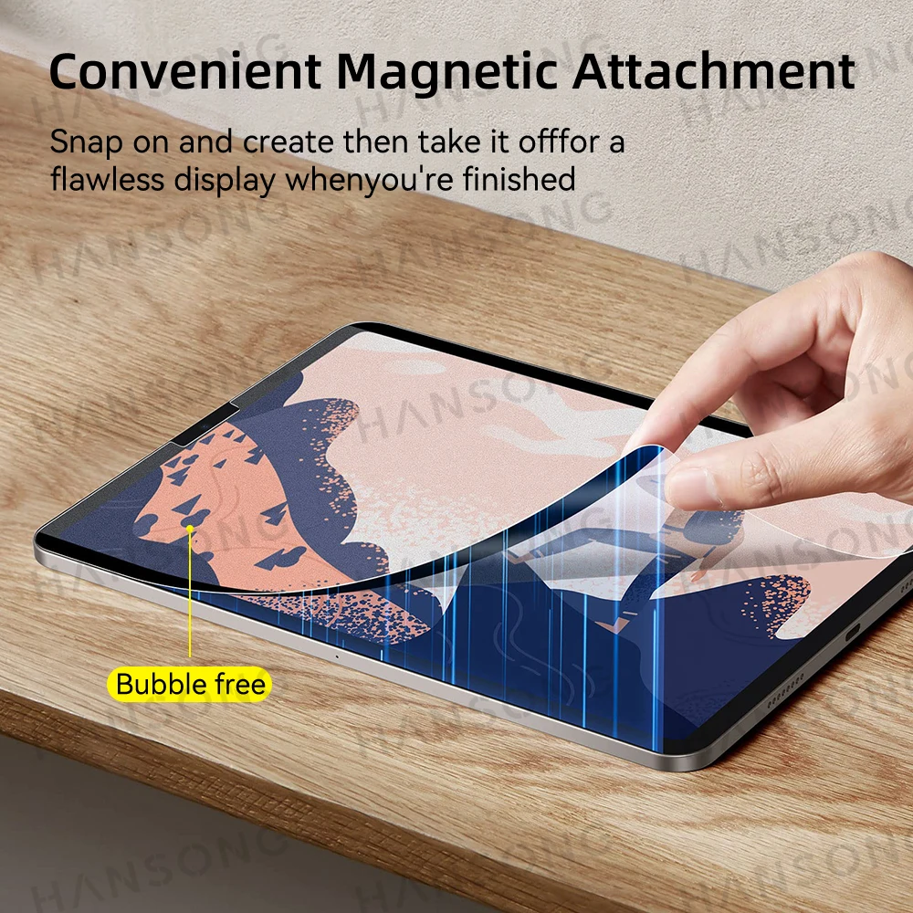 Voor Ipad 10th Magnetisch Papier Feel Film Voor Ipad Pro 12.9 11 Air 9.7 10.5 10.9 Ipad 10.2 7th 8th 9th Mini 4 5 6 Screen Protector