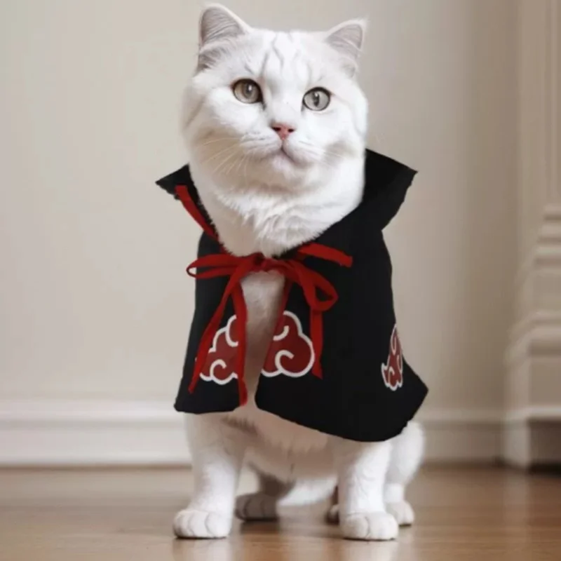 New Anime Haruto Pet Cloak Clothes Pet Cat Dog Cosplay Costume Hokage Uzumaki Akatsuki Photo Props Birthday Fans Gifts Toys