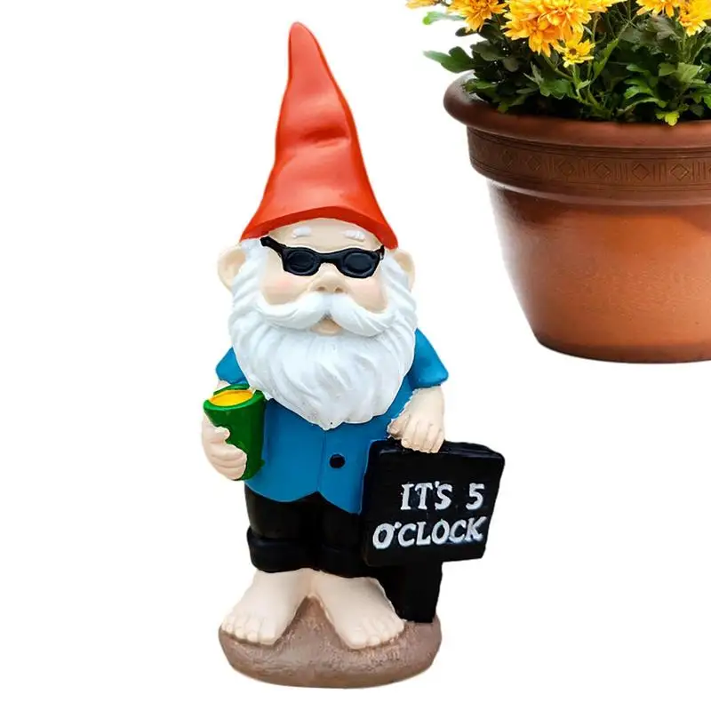 

Funny Garden Gnome Dwarf Resin Figurines Waterproof Sculpture Garden Gnome Decoration Party Supplies Gnome Statue Decor For Lawn