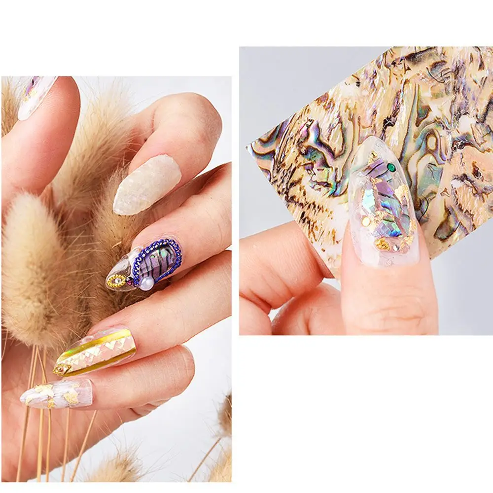 Selbstklebende Nägel Folien Abalone Shell Scheibe Maniküre Farbverlauf Meerjungfrau Flocken Nail Art Dekoration 3D Nagel Aufkleber DIY Nagel Aufkleber