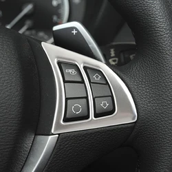 For BMW X5 X6 E70 E71 2008 2009 2010 2011 2012 2013 Car Console Steering Wheel Buttons Cover Trim Interior Sticker Accessories
