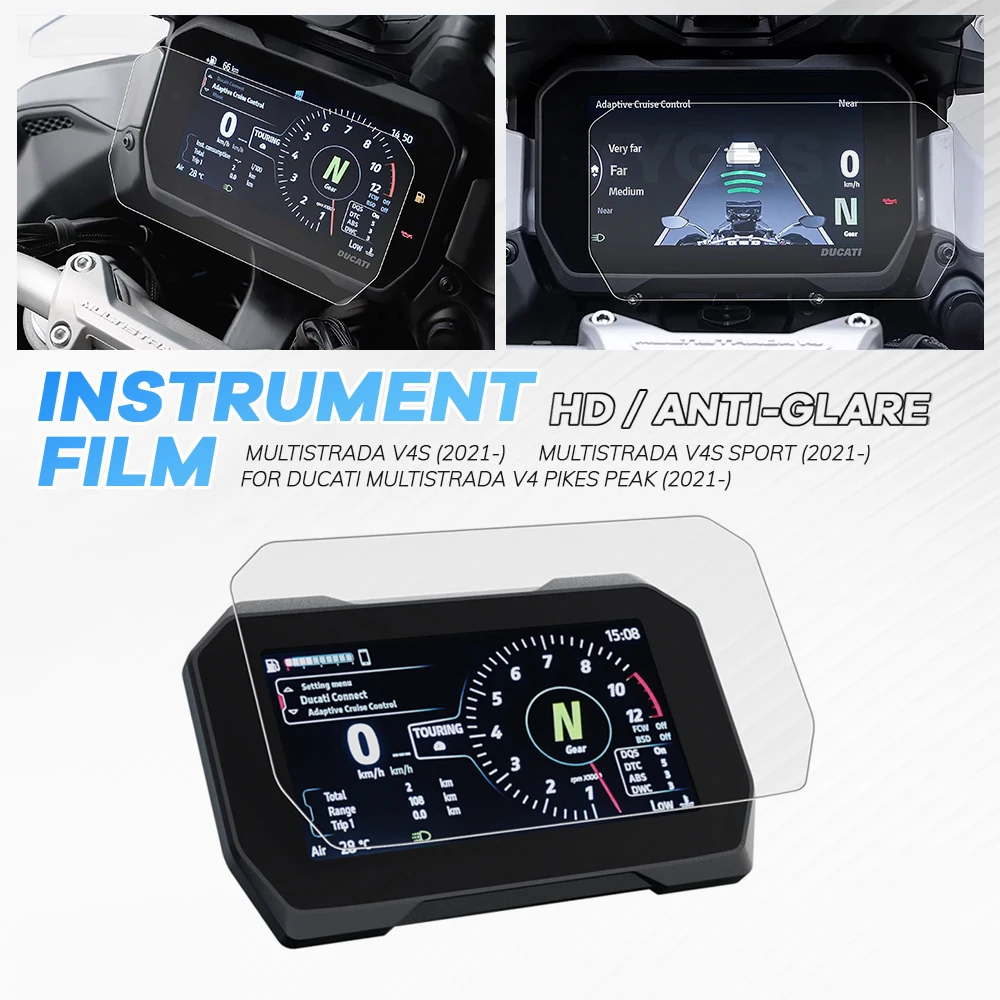 TFT Display Protection Film For Ducati Multistrada V4S Sport V4 Pikes Peak 2021- Screen Protector Instrument Film