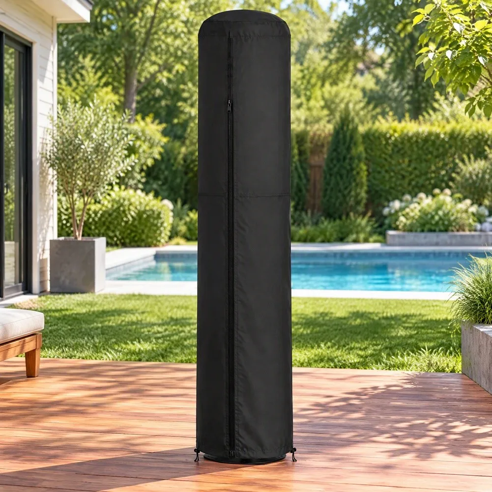 For uv Resistant 210D Oxford Cloth Outdoor Shower Cover Waterproof Dust Snow Protection 67 cm x 220 cm Black Enclosure Cover